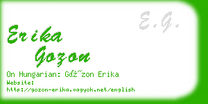 erika gozon business card